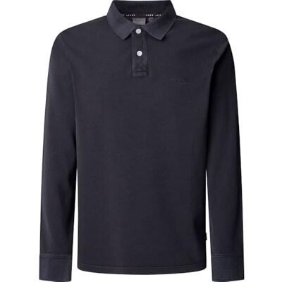 Pepe Jeans New Oliver GD LS Polo para Hombre, Negro, L Pepe Jeans New Oliver GD LS Polo para Hombre, Negro, L