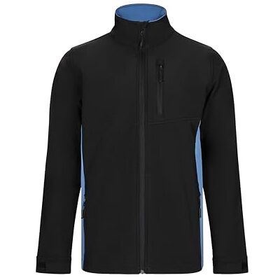 VELILLA 106004; Cazadora Soft Shell Bicolor; Color Negro y Celeste; Talla 3XL VELILLA 106004; Cazadora Soft Shell Bicolor; Color Negro y Celeste; Talla 3XL