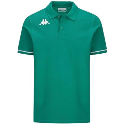 Kappa Camiseta BARLI, Polo para Hombre, Verde/Blanco, S Kappa Camiseta BARLI, Polo para Hombre, Verde/Blanco, S