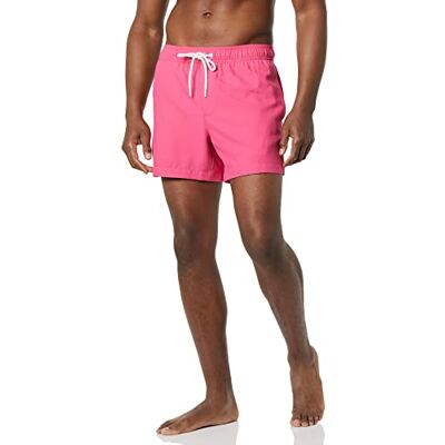 Amazon Essentials Bañador con Forro de Malla, Bolsillos y Cierre con Cordón Hombre, Rosa Intenso, S Amazon Essentials Bañador con Forro de Malla, Bolsillos y Cierre con Cordón Hombre, Rosa Intenso, S