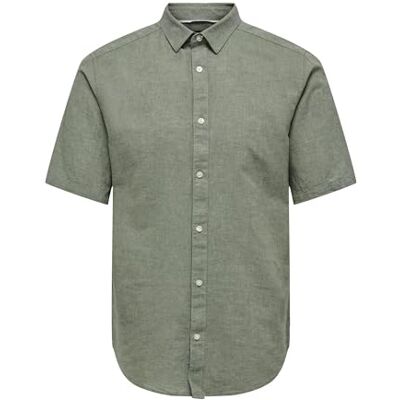 Only & Sons Onscaiden SS Linen Camiseta Noos Camisa de Manga Corta Hombre (Pack de 1) Only & Sons Onscaiden SS Linen Camiseta Noos Camisa de Manga Corta Hombre (Pack de 1)