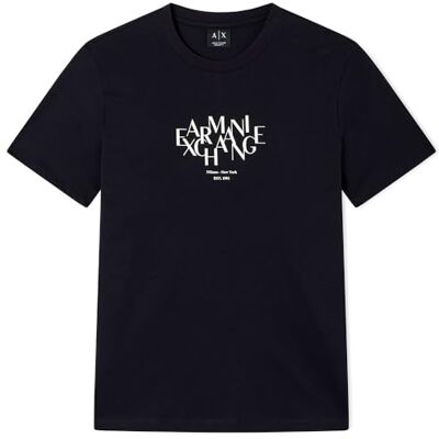 Giorgio Armani 3D Printed Front Logo Plain Camiseta, Azul Oscuro, L Hombres Giorgio Armani 3D Printed Front Logo Plain Camiseta, Azul Oscuro, L Hombres