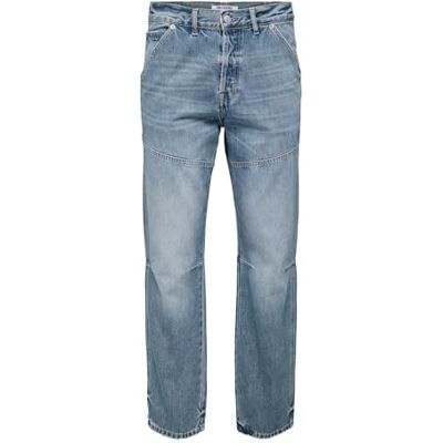 Only & Sons ONSEDGE Talle Medio Corte Straight Vaqueros Corte straight fit, Casual, Proceso normal a una temperatura máxima de 30°C Only & Sons ONSEDGE Talle Medio Corte Straight Vaqueros Corte straight fit, Casual, Proceso normal a una temperatura máxima de 30°C