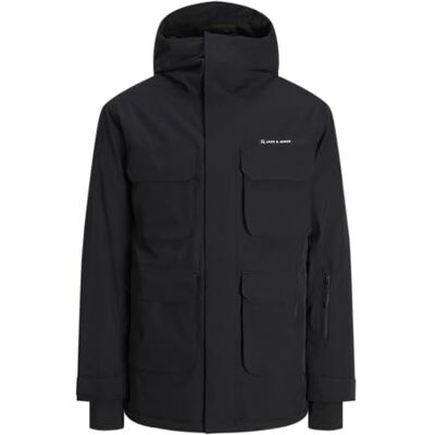JACK & JONES Jjvaujany Ski Jacket Aw25 Aw25-Chaqueta de esquí, Negro (Black Beauty), S Hombres JACK & JONES Jjvaujany Ski Jacket Aw25 Aw25-Chaqueta de esquí, Negro (Black Beauty), S Hombres