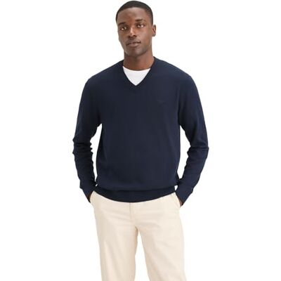 Dockers Herren V Neck Sweater Sweater, Navy Blazer, L Dockers Herren V Neck Sweater Sweater, Navy Blazer, L