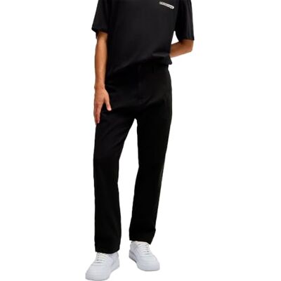 HUGO Zayn242, Pantalones Planos de los Hombres, Black, HUGO Zayn242, Pantalones Planos de los Hombres, Black,