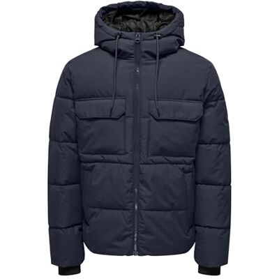 Only & Sons Onselijah Pckt. Hood Jacket OTW Noos Navy Blazer, M, azul marino, M Only & Sons Onselijah Pckt. Hood Jacket OTW Noos Navy Blazer, M, azul marino, M