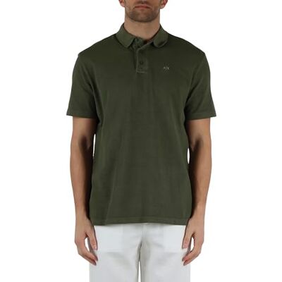 Giorgio Armani Urban Heights Polo con Logotipo Bordado para Hombre, Tinta Negra, M Giorgio Armani Urban Heights Polo con Logotipo Bordado para Hombre, Tinta Negra, M