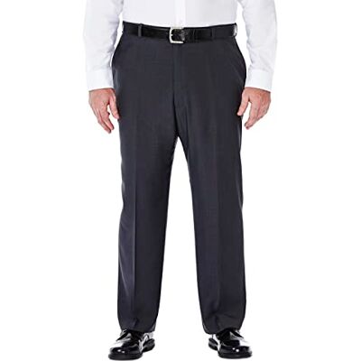 Haggar ECLO Repreve Stria Pantalón de Vestir con Frente Plano ECLO Stria Pantalón de Vestir con Frente Liso y Cintura expandible Hombre Haggar ECLO Repreve Stria Pantalón de Vestir con Frente Plano ECLO Stria Pantalón de Vestir con Frente Liso y Cintura expandible Hombre