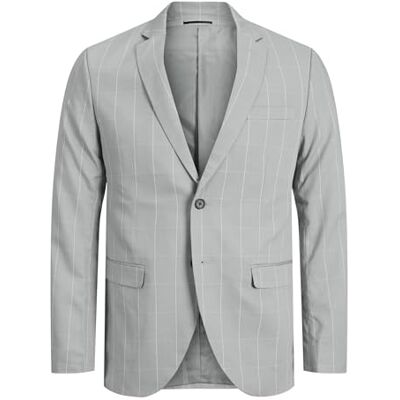 JACK & JONES Jprfranco Check Blazer Sn Sakko, Gris Claro/Cuadros: Ajuste Muy Ajustado, 48 para Hombre JACK & JONES Jprfranco Check Blazer Sn Sakko, Gris Claro/Cuadros: Ajuste Muy Ajustado, 48 para Hombre