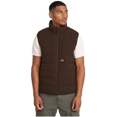 G-STAR Para Hombre Chaleco Foundation Liner, Marrón (deep brown -D518-A926), L G-STAR Para Hombre Chaleco Foundation Liner, Marrón (deep brown -D518-A926), L