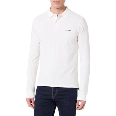Pepe Jeans Men's M Basic Long Polo Polo, White(Mousse White), S Pepe Jeans Men's M Basic Long Polo Polo, White(Mousse White), S