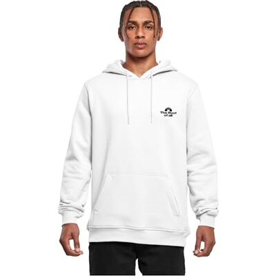 Tee Sudadera con Capucha de los Hombres, 65% Algodón 35% Poliéster, Blanco, M Tee Sudadera con Capucha de los Hombres, 65% Algodón 35% Poliéster, Blanco, M
