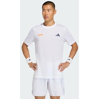 Adidas Uomo Tennis Hot Egg Graphic T-Shirt, White, L Adidas Uomo Tennis Hot Egg Graphic T-Shirt, White, L