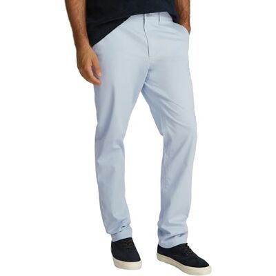 Tommy Hilfiger Chino Hombre Denton Chino Satin Straight Fit, Azul (Breezy Blue), 28W/36L Tommy Hilfiger Chino Hombre Denton Chino Satin Straight Fit, Azul (Breezy Blue), 28W/36L