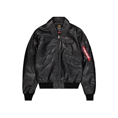 Alpha CWU-45/P Leather Bomber Chaqueta para hombre Black XS Alpha CWU-45/P Leather Bomber Chaqueta para hombre Black XS