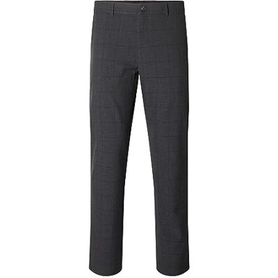 SELECTED HOMME Pantalones Slhslim-Robert Des Flex 175 Noos, Gris/Cuadros: Azul Marino, 33W x 32L para Hombre SELECTED HOMME Pantalones Slhslim-Robert Des Flex 175 Noos, Gris/Cuadros: Azul Marino, 33W x 32L para Hombre
