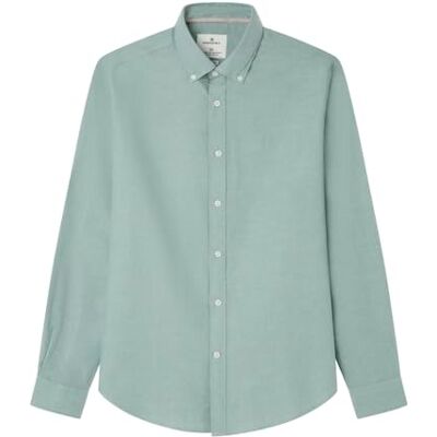 SPRINGFIELD Camisa Oxford Tencel Melange con Melocotón, Caqui, S SPRINGFIELD Camisa Oxford Tencel Melange con Melocotón, Caqui, S
