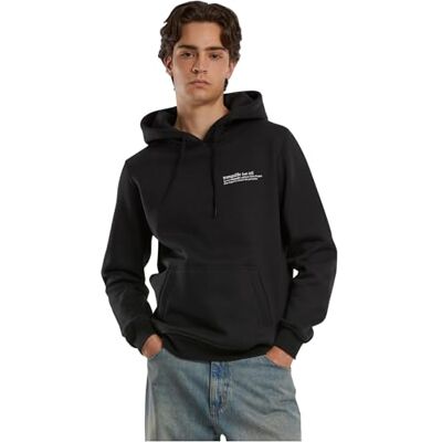 Tee Sudadera con Capucha de los Hombres, 65% Algodón 35% Poliéster, Negro, M Tee Sudadera con Capucha de los Hombres, 65% Algodón 35% Poliéster, Negro, M