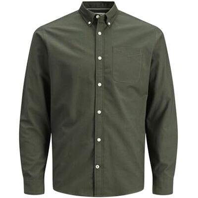 JACK & JONES Camisa Casual para Hombre Slim Fit Casual Camisa, Forest Night/Fit: Slim Fit, XS JACK & JONES Camisa Casual para Hombre Slim Fit Casual Camisa, Forest Night/Fit: Slim Fit, XS