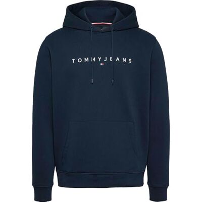 Tommy Jeans Sudadera Hombre Linear Logo con Capucha, Azul (Dark Night Navy), XXL Tommy Jeans Sudadera Hombre Linear Logo con Capucha, Azul (Dark Night Navy), XXL