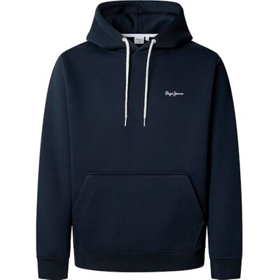 Pepe Jeans Macbeth Small Logo Plain Hoodie Dulwich Blue S Pepe Jeans Macbeth Small Logo Plain Hoodie Dulwich Blue S