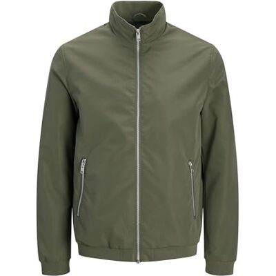 JACK & JONES Jjerush Harrington Bomber Noos Pls, Verde Oliva, 6X_l Hombres, Verde Oliva, 6X_l JACK & JONES Jjerush Harrington Bomber Noos Pls, Verde Oliva, 6X_l Hombres, Verde Oliva, 6X_l