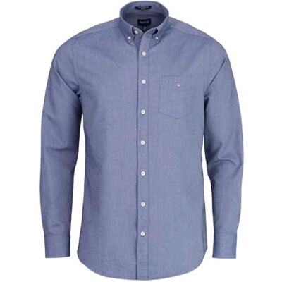 GANT Camisa Reg Oxford para Hombre, Persian Blue, XL GANT Camisa Reg Oxford para Hombre, Persian Blue, XL