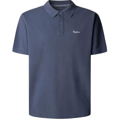 Pepe Jeans Polo Oscar para Hombre, Azul (Azul Marino Lavado), L Pepe Jeans Polo Oscar para Hombre, Azul (Azul Marino Lavado), L