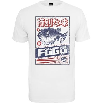 Camiseta para Hombre Fugu tee Estampada Camiseta para Hombres, Té Gráfico, Streetwear, Blanco, XXL Camiseta para Hombre Fugu tee Estampada Camiseta para Hombres, Té Gráfico, Streetwear, Blanco, XXL