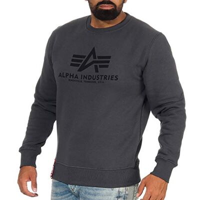 Alpha Basic Sudadera, Hombre, Gris (Greyblack 136), XL Alpha Basic Sudadera, Hombre, Gris (Greyblack 136), XL