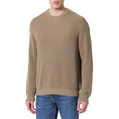 Giorgio Armani Sudadera para Hombre Utility Edge Stitch Details, Cashew Roasted, L Giorgio Armani Sudadera para Hombre Utility Edge Stitch Details, Cashew Roasted, L