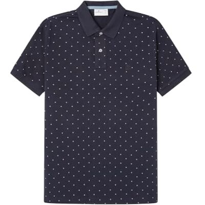SPRINGFIELD SPRINGFILED Polo piqué micro estampado, Camiseta Polo Hombre, blue, M SPRINGFIELD SPRINGFILED Polo piqué micro estampado, Camiseta Polo Hombre, blue, M