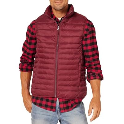 Amazon Essentials Chaleco Acolchado Ligero y Resistente al Agua para Hombre, Rojo Oscuro, Talla XXL Amazon Essentials Chaleco Acolchado Ligero y Resistente al Agua para Hombre, Rojo Oscuro, Talla XXL