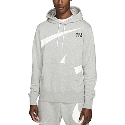 Nike M NSW Swoosh PO SBB Hoodie Sweatshirt Mens dk Grey Heather/White M Nike M NSW Swoosh PO SBB Hoodie Sweatshirt Mens dk Grey Heather/White M