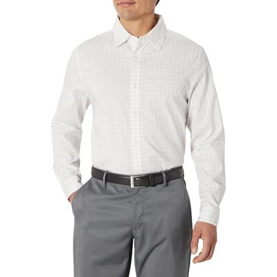 Amazon Essentials Hombre Camisa de Vestir Elástica de Manga Larga, Corte Ajustado y Resistente a Las Arrugas Amazon Essentials Hombre Camisa de Vestir Elástica de Manga Larga, Corte Ajustado y Resistente a Las Arrugas