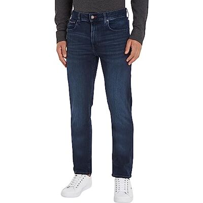 Tommy Hilfiger Hombre Pantalón Vaquero Core Slim Bleecker Stretch, Azul (Iowa Blueblack), 28W / 34L Tommy Hilfiger Hombre Pantalón Vaquero Core Slim Bleecker Stretch, Azul (Iowa Blueblack), 28W / 34L