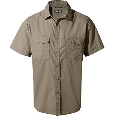 Craghoppers Kiwi Short Sleeve Shirt, Camiseta para Senderismo Hombre, Pebble, 70 Craghoppers Kiwi Short Sleeve Shirt, Camiseta para Senderismo Hombre, Pebble, 70