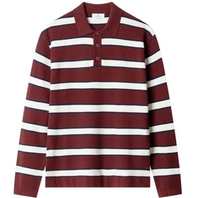 SPRINGFIELD Polo Jacquard Rayado L/S Shirt Hombre (Pack de 1) SPRINGFIELD Polo Jacquard Rayado L/S Shirt Hombre (Pack de 1)