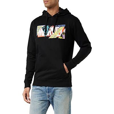 Marvel Hombre Scrapbook Logo Hoodie Sudadera con Capucha Not Applicable, Black, Small Marvel Hombre Scrapbook Logo Hoodie Sudadera con Capucha Not Applicable, Black, Small