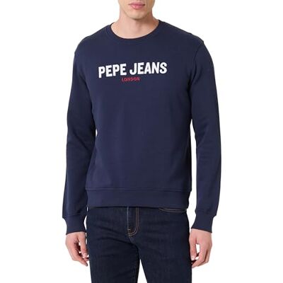 Pepe Jeans Sudadera para Hombre, Talla M, Grande, con Logotipo de la Bandera, Color Azul Marino, Talla XL, Azul (Azul Marino), XL Pepe Jeans Sudadera para Hombre, Talla M, Grande, con Logotipo de la Bandera, Color Azul Marino, Talla XL, Azul (Azul Marino), XL