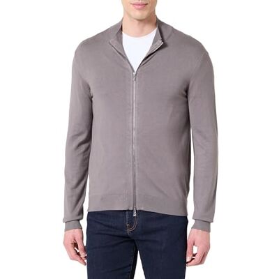 Giorgio Armani Men's Essential Sudadera de Manga Larga con Cierre de Cremallera, Color Gris, M, Dark Gull Gray, M Giorgio Armani Men's Essential Sudadera de Manga Larga con Cierre de Cremallera, Color Gris, M, Dark Gull Gray, M