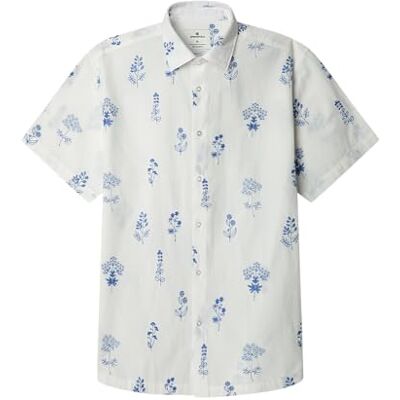 SPRINGFIELD Camisa Manga Corta Estampado Flores Bordadas SPRINGFIELD Camisa Manga Corta Estampado Flores Bordadas