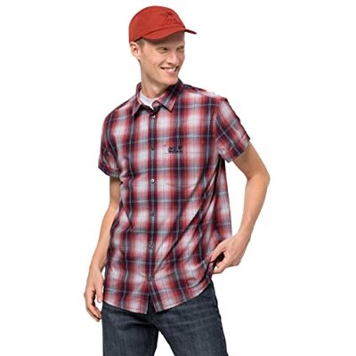 Jack Wolfskin Camisa de Chile Caliente para Hombre M, Cuadros de Pimienta Mexicana, L Jack Wolfskin Camisa de Chile Caliente para Hombre M, Cuadros de Pimienta Mexicana, L