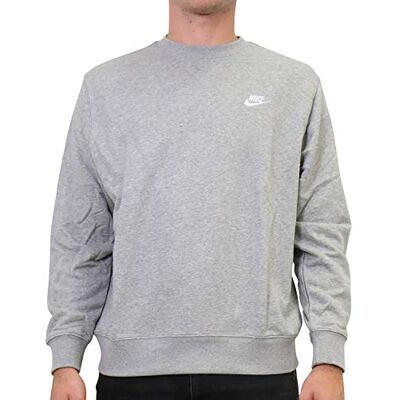 Nike BV2666 M NSW Club CRW FT Sweatshirt Mens dk Grey Heather/White 2XL Nike BV2666 M NSW Club CRW FT Sweatshirt Mens dk Grey Heather/White 2XL