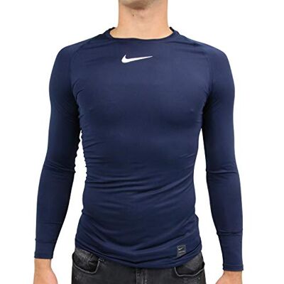Nike Men's Pro Top Long Sleeved t-Shirt, Hombre, Obsidian/White/White, 2XL Nike Men's Pro Top Long Sleeved t-Shirt, Hombre, Obsidian/White/White, 2XL