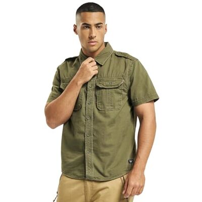 Brandit Vintage Shirt Short Sleeve, color: olive, size: 6XL Brandit Vintage Shirt Short Sleeve, color: olive, size: 6XL