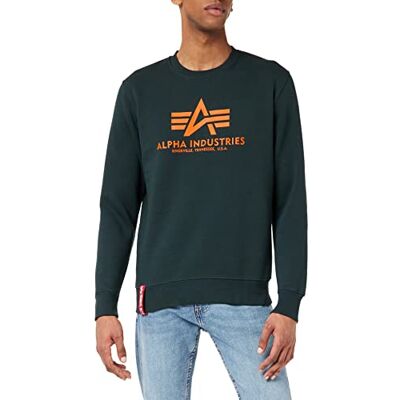 Alpha Basic Sudadera, para Hombre Verde (Dark Petrol-353), XXL Alpha Basic Sudadera, para Hombre Verde (Dark Petrol-353), XXL