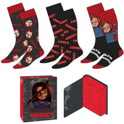 CERDÁ LIFE'S LITTLE MOMENTS LIFE'S LITTLE MOMENTES Pack 3 Calcetines Chucky Talla 38-45 Cómodos y Suaves Calcetines Chucky con Estilo Único y Licencia Oficial CERDÁ LIFE'S LITTLE MOMENTS LIFE'S LITTLE MOMENTES Pack 3 Calcetines Chucky Talla 38-45 Cómodos y Suaves Calcetines Chucky con Estilo Único y Licencia Oficial