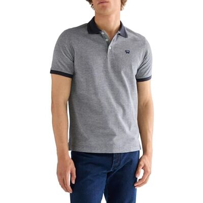 Wrangler Camisa Hombre Corte Regular Refined Polo Shirt Azul Marino Oscuro Wrangler Camisa Hombre Corte Regular Refined Polo Shirt Azul Marino Oscuro